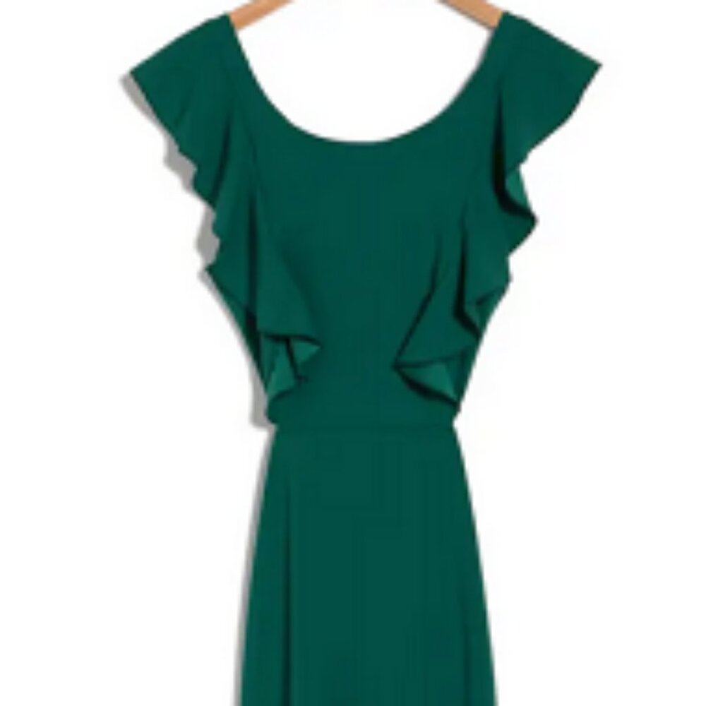 BEBE Open Back Ruffle Midi Dress - Picture 5 of 6
